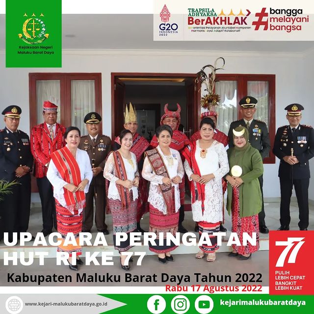 UPACARA PERINGATAN HUT RI KE-77 KAB. MALUKU BARAT DAYA TAHUN 2022 | Www ...